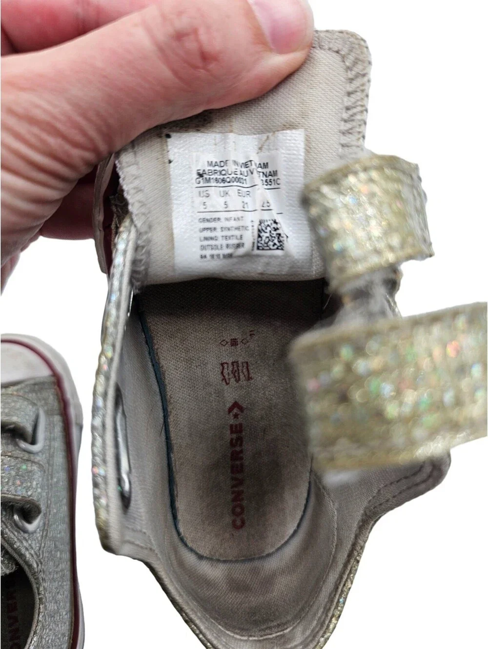 Converse Chuck Taylor All Star 2V Ox Toddler's Shoes Mouse-Enamel Red Sz 5